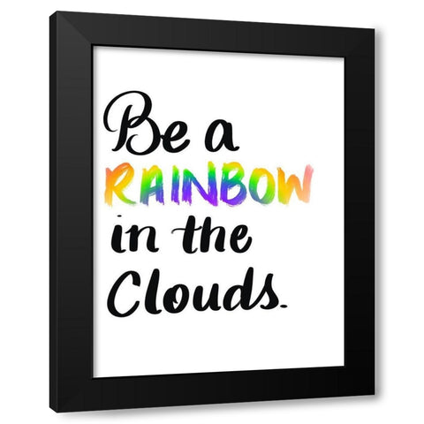 Rainbow Black Modern Wood Framed Art Print by Batista, Dee