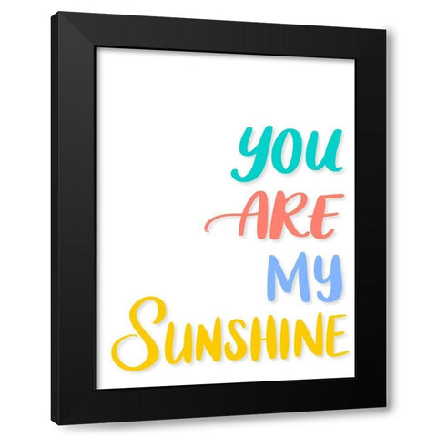 My Sunshine Black Modern Wood Framed Art Print with Double Matting by Batista, Dee