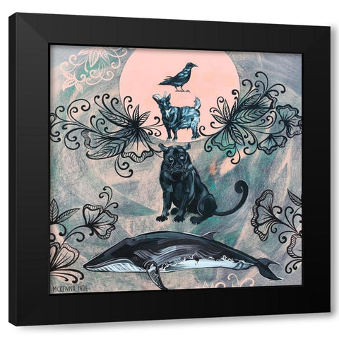 Totem II Black Modern Wood Framed Art Print with Double Matting by Ihde, McKenna