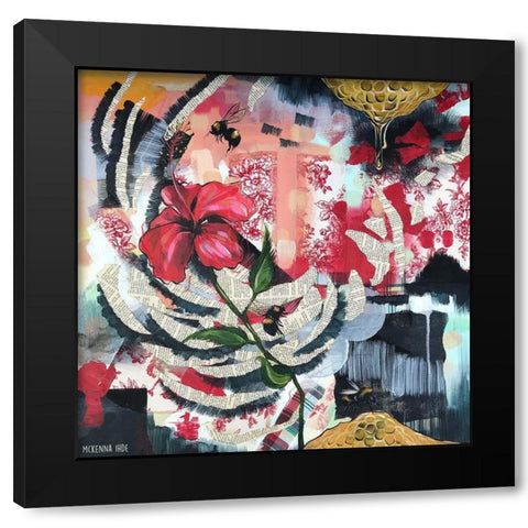 HiBeeScus Black Modern Wood Framed Art Print by Ihde, McKenna