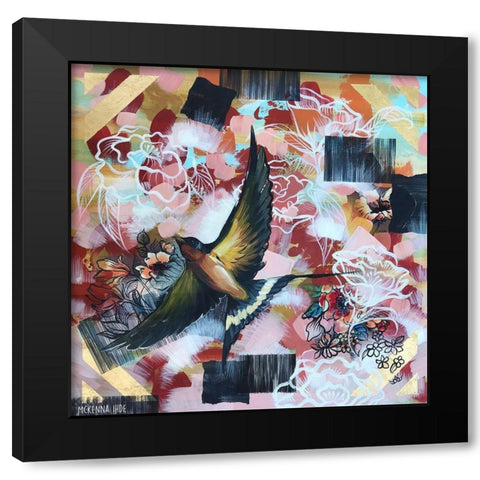 Barn Swallow Black Modern Wood Framed Art Print with Double Matting by Ihde, McKenna
