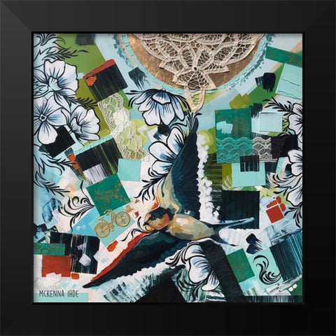 Barn Swallow II Black Modern Wood Framed Art Print by Ihde, McKenna