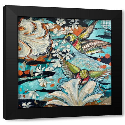 Nuance Birds Black Modern Wood Framed Art Print by Ihde, McKenna