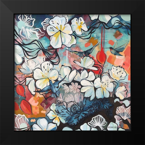 Pollinators Black Modern Wood Framed Art Print by Ihde, McKenna