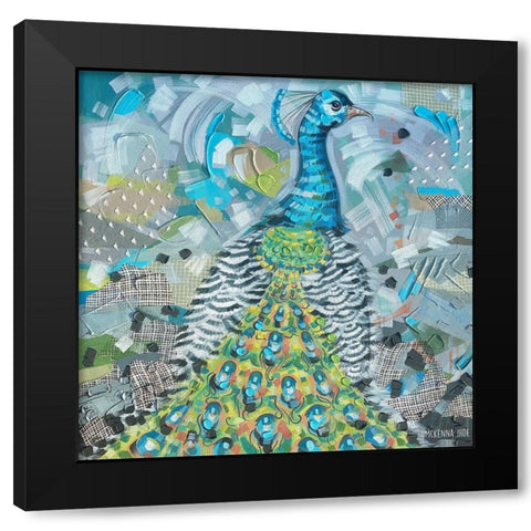 Pride of the Peacock Black Modern Wood Framed Art Print by Ihde, McKenna