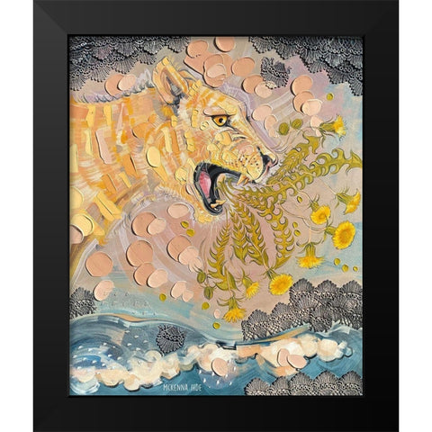 Dandelion Black Modern Wood Framed Art Print by Ihde, McKenna