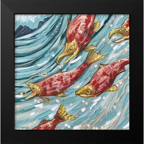 Lets Go to the River Black Modern Wood Framed Art Print by Ihde, McKenna