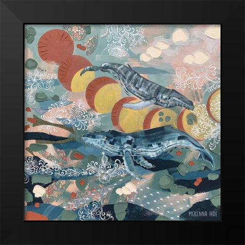 Synchronicity Black Modern Wood Framed Art Print by Ihde, McKenna