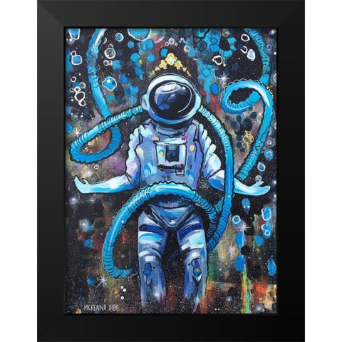 Moonman Black Modern Wood Framed Art Print by Ihde, McKenna