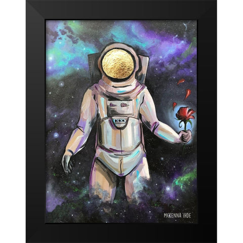 Moonman II Black Modern Wood Framed Art Print by Ihde, McKenna