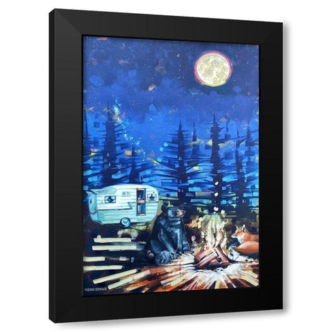 Critter Conference Black Modern Wood Framed Art Print by Ihde, McKenna