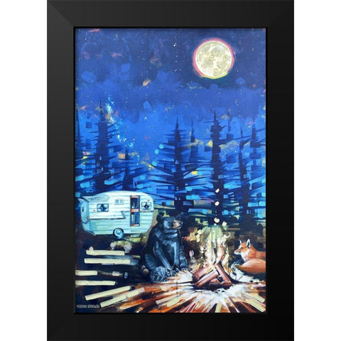 Critter Conference Black Modern Wood Framed Art Print by Ihde, McKenna