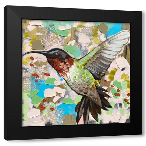 Hummingbird IV Black Modern Wood Framed Art Print with Double Matting by Ihde, McKenna