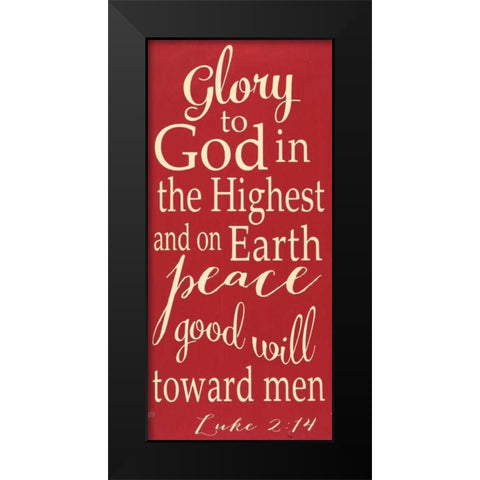 Glory to God Black Modern Wood Framed Art Print by Words for the Soul