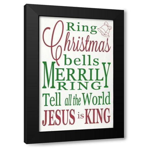 Jesus is King Black Modern Wood Framed Art Print with Double Matting by Words for the Soul