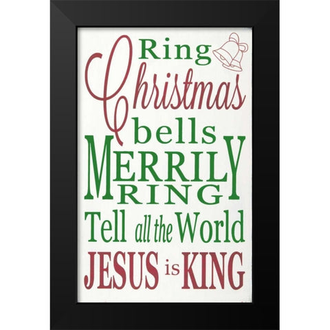 Jesus is King Black Modern Wood Framed Art Print by Words for the Soul
