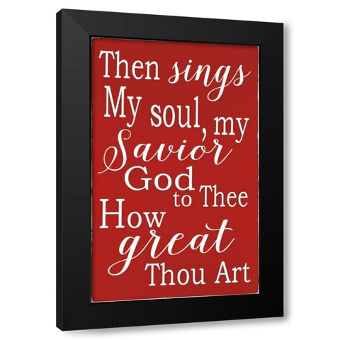 How Great Thou Are Black Modern Wood Framed Art Print with Double Matting by Words for the Soul