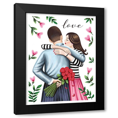 In Love Black Modern Wood Framed Art Print with Double Matting by Tyndall, Elizabeth