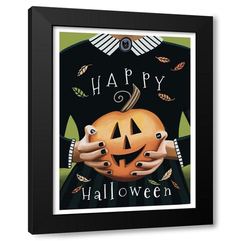 Halloween Witch Black Modern Wood Framed Art Print with Double Matting by Tyndall, Elizabeth