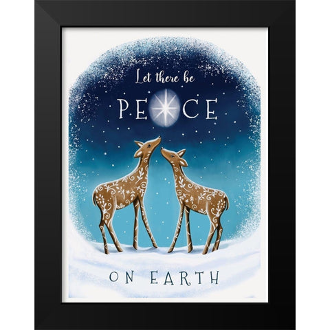 Let There Be Peace Black Modern Wood Framed Art Print by Tyndall, Elizabeth