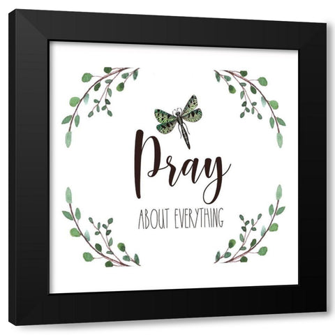 Pray Black Modern Wood Framed Art Print by Tyndall, Elizabeth