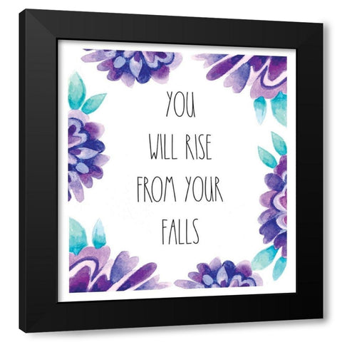 You Will Rise Black Modern Wood Framed Art Print with Double Matting by Tyndall, Elizabeth