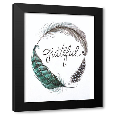 Grateful Black Modern Wood Framed Art Print by Tyndall, Elizabeth