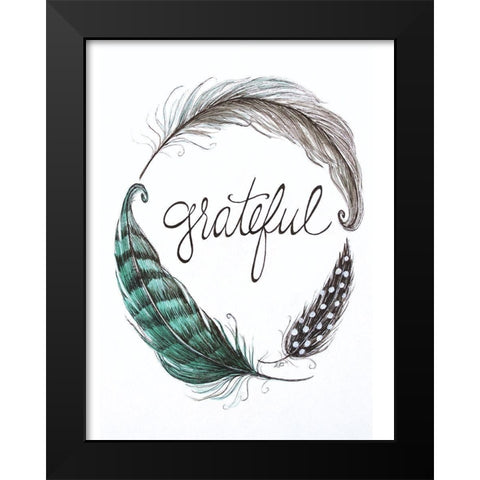 Grateful Black Modern Wood Framed Art Print by Tyndall, Elizabeth