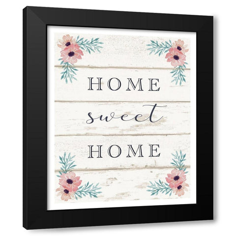 Home Sweet Home Black Modern Wood Framed Art Print with Double Matting by Tyndall, Elizabeth