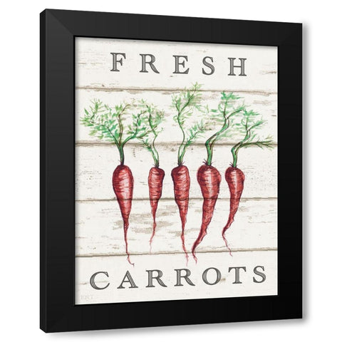 Fresh Carrots Black Modern Wood Framed Art Print with Double Matting by Tyndall, Elizabeth