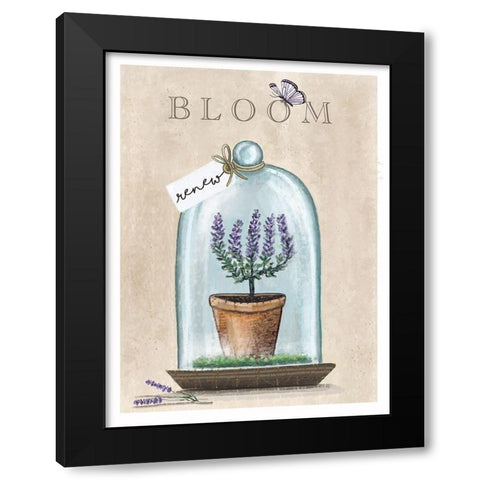 Bloom Terrarium Black Modern Wood Framed Art Print by Tyndall, Elizabeth