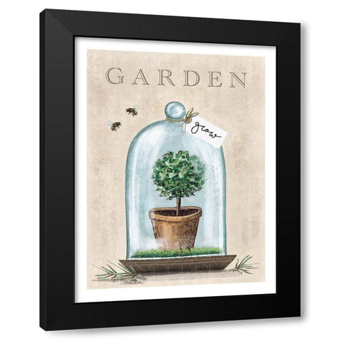 Garden Terrarium Black Modern Wood Framed Art Print with Double Matting by Tyndall, Elizabeth