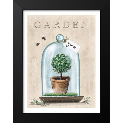 Garden Terrarium Black Modern Wood Framed Art Print by Tyndall, Elizabeth