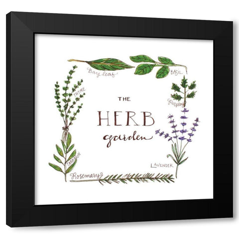 The Herb Garden Black Modern Wood Framed Art Print by Tyndall, Elizabeth