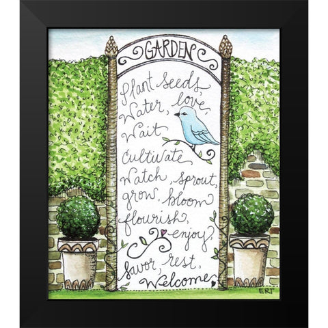 The Garden Trellis Black Modern Wood Framed Art Print by Tyndall, Elizabeth