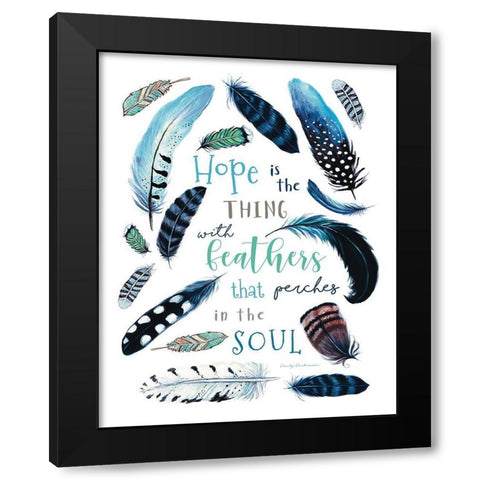 Hope Black Modern Wood Framed Art Print with Double Matting by Tyndall, Elizabeth