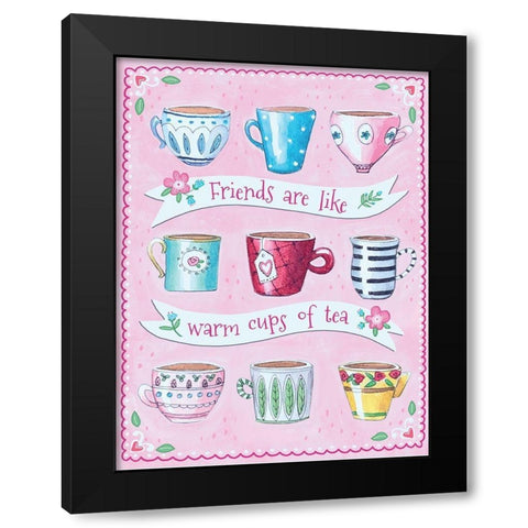 Friends Are Like Black Modern Wood Framed Art Print with Double Matting by Tyndall, Elizabeth