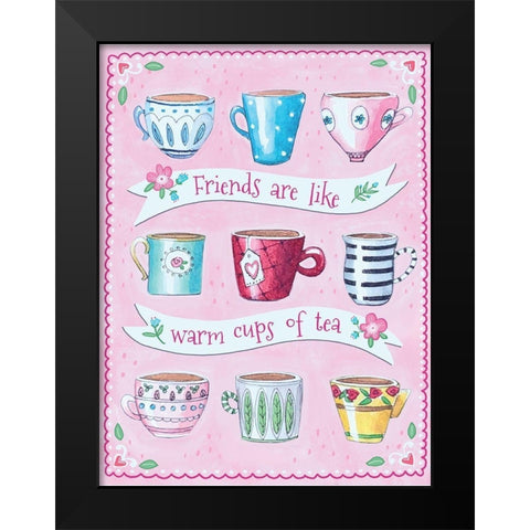 Friends Are Like Black Modern Wood Framed Art Print by Tyndall, Elizabeth