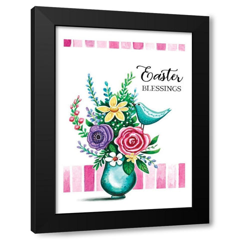 Easter Blessings Black Modern Wood Framed Art Print with Double Matting by Tyndall, Elizabeth