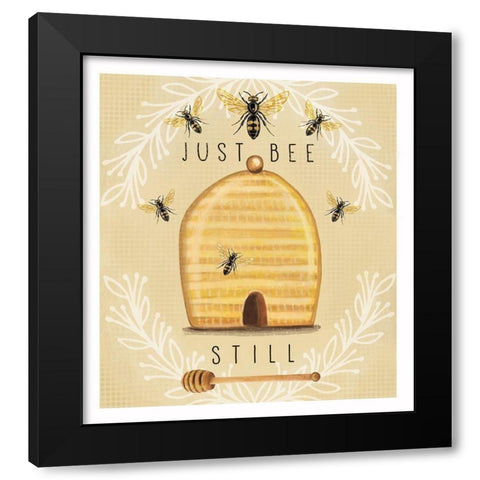 Just Bee Still Black Modern Wood Framed Art Print with Double Matting by Tyndall, Elizabeth