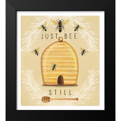 Just Bee Still Black Modern Wood Framed Art Print by Tyndall, Elizabeth