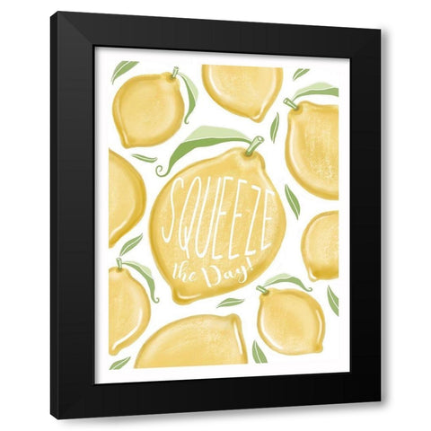 Squeeze the Day Black Modern Wood Framed Art Print by Tyndall, Elizabeth