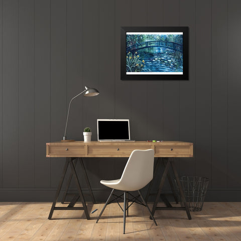 Blue Lagoon Black Modern Wood Framed Art Print by Tyndall, Elizabeth