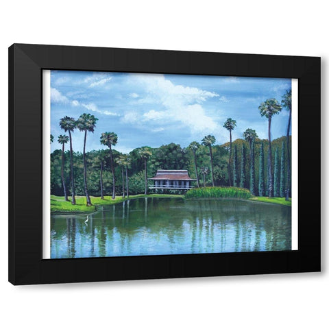 A Slice of Paradise Black Modern Wood Framed Art Print with Double Matting by Tyndall, Elizabeth