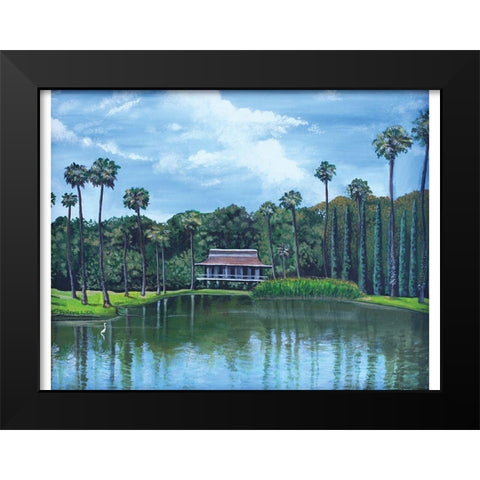 A Slice of Paradise Black Modern Wood Framed Art Print by Tyndall, Elizabeth