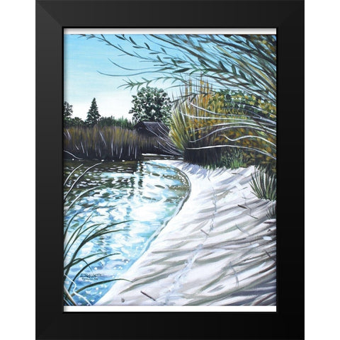 Sandy Reeds Black Modern Wood Framed Art Print by Tyndall, Elizabeth