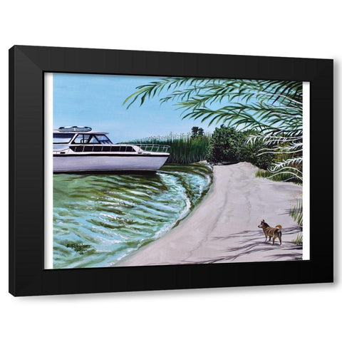 Upon a Shore Black Modern Wood Framed Art Print with Double Matting by Tyndall, Elizabeth