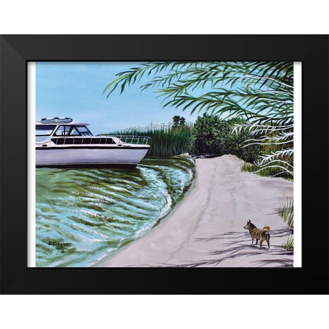 Upon a Shore Black Modern Wood Framed Art Print by Tyndall, Elizabeth