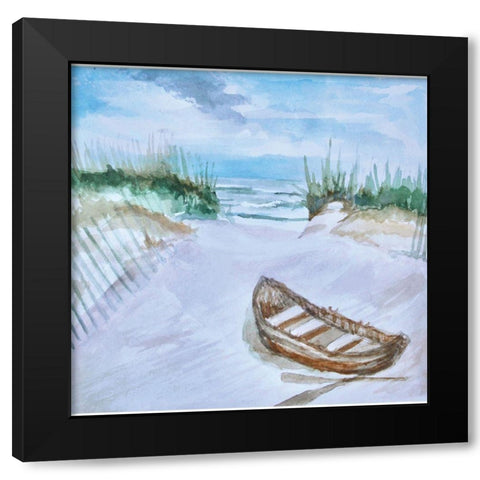 A Trip to the Beach Black Modern Wood Framed Art Print with Double Matting by Tyndall, Elizabeth