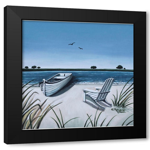 Its Summer Time Black Modern Wood Framed Art Print with Double Matting by Tyndall, Elizabeth